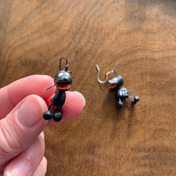 DAY OF THE DEAD DOG EARRINGS - Picture 2 of 5